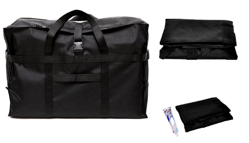 WFLB Extra Large Travel Duffel Bag with Trolley Sleeve Oversized Weekender Overnight Carry On Checked Luggage Bag Hospital Bag Anti Theft Travel Tote 28'',120L (black) - Image 2